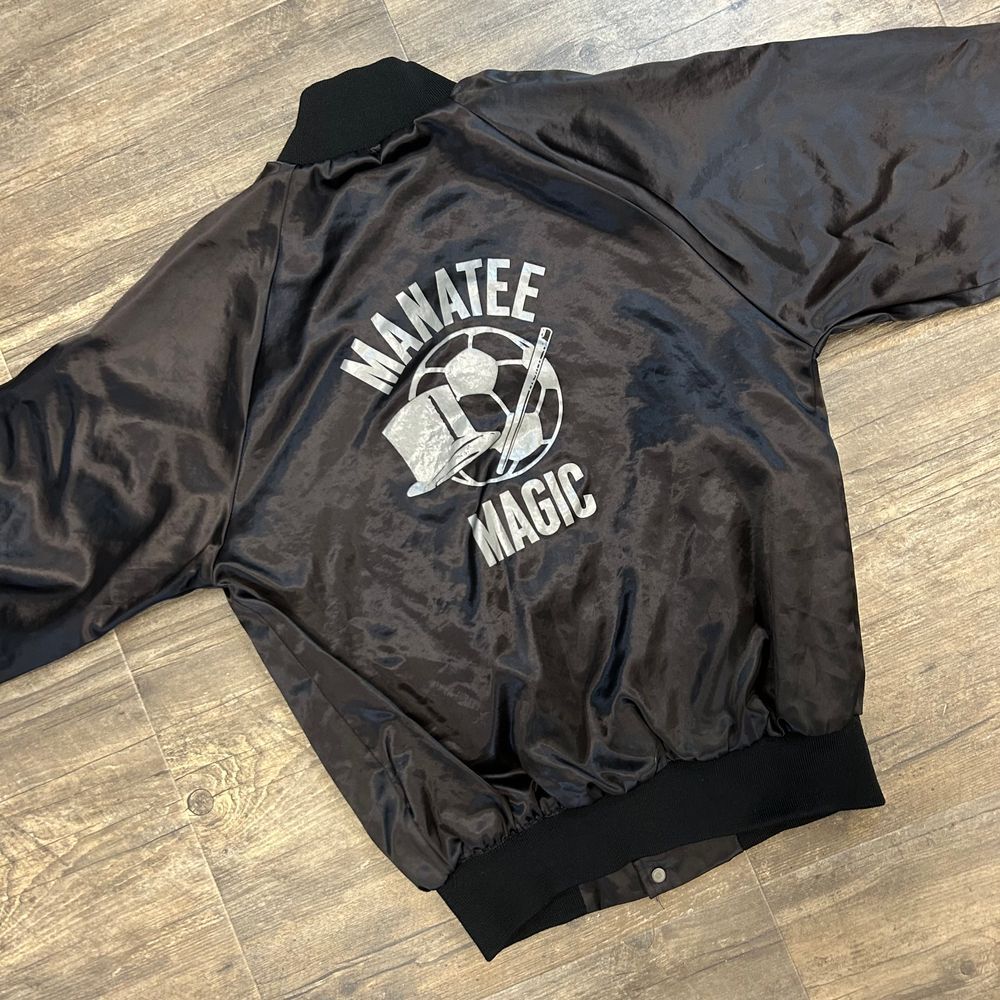 Vintage Manatee Magic RYAN Bomber Jacket Auburn Sportswear‎ Men Small USA MADE